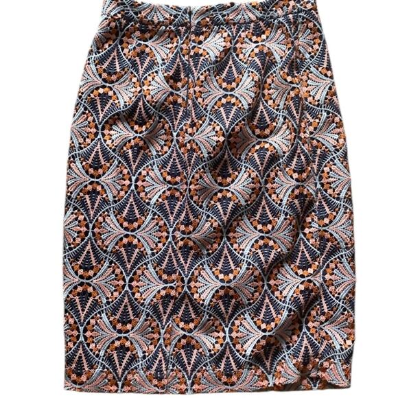 Anthropologie Moulinette Soeurs Svetla Lace Pencil Skirt Multicolor Sz 4 - Picture 5 of 5